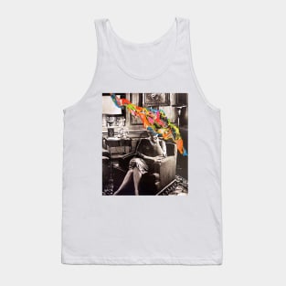 Psychedelic Rainbow Old Photo Tank Top